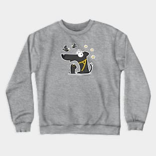 Black Dog and cat Crewneck Sweatshirt